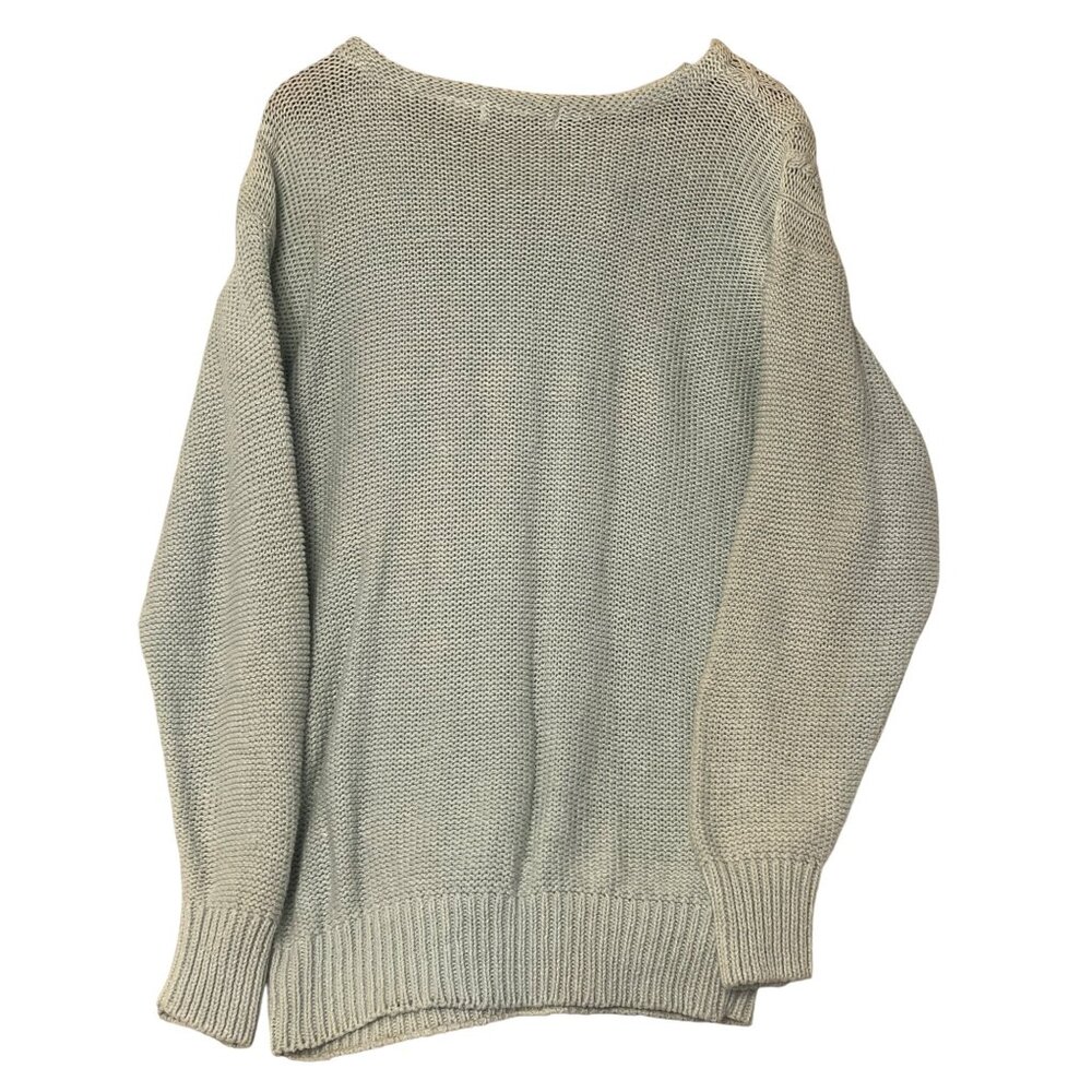 Fenn Wright & Manson Cable Knit Sweater Fisherman Light Blue Size Medium - Picture 4 of 12